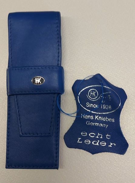 HK pen wallet 2 Germany - Кожен несесер за 2 пишещи средства ROYAL BLUE