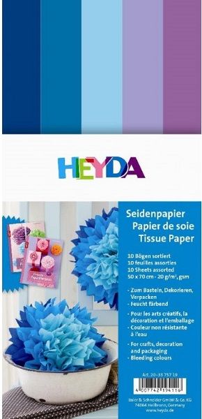 HEYDA SEIDENPAPIER - копринена тишу хартия к-кт 10 листа 50Х70 см 