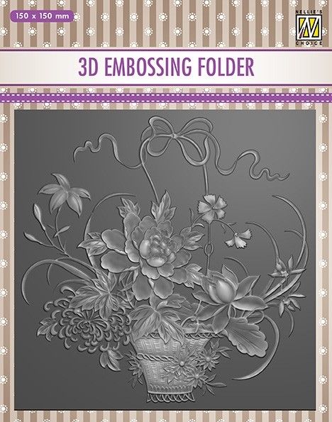 3D-embossing folder "BOUQUET" 150x150mm- 3D Ембос папка
