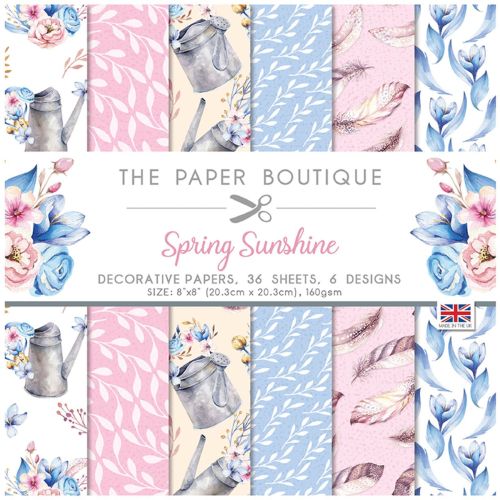 Paper Boutique • Decorative Papers pad 36 sheets - Дизайнерски блок 20.5 X 20.5CM - Spring sunshine