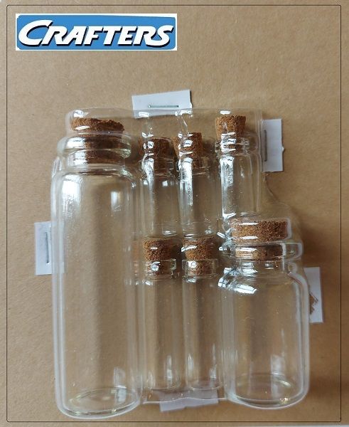 CRAFTERS Vintage GLASS - Комплект стъклени шишенца 7 бр.