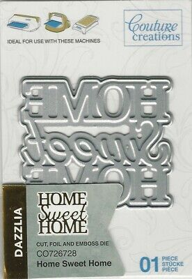 COUTURE CREATIONS, HOME SWEET HOME DIE - Mini cut, Foil & Emboss ЩАНЦА