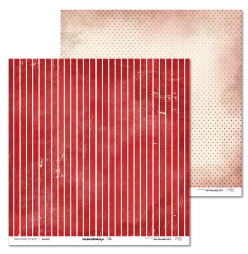Laserowe LOVE, Paper - Nautical Holidays - 04 - Дизайнерски двустранен картон 30,5 х 30,5 см. 