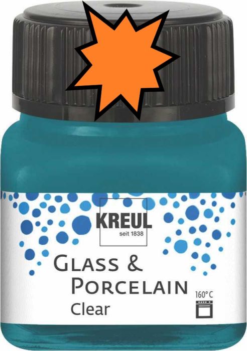 KREUL Glass & Porcelain Clear - Прозрачна боя за порцелан и стъкло, 20 мл. - ORANGE