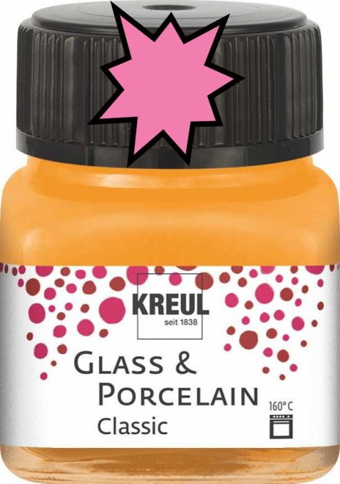 KREUL Glass & Porcelain Clasic - Глазурна боя за порцелан и стъкло, 20 мл. - ROSE