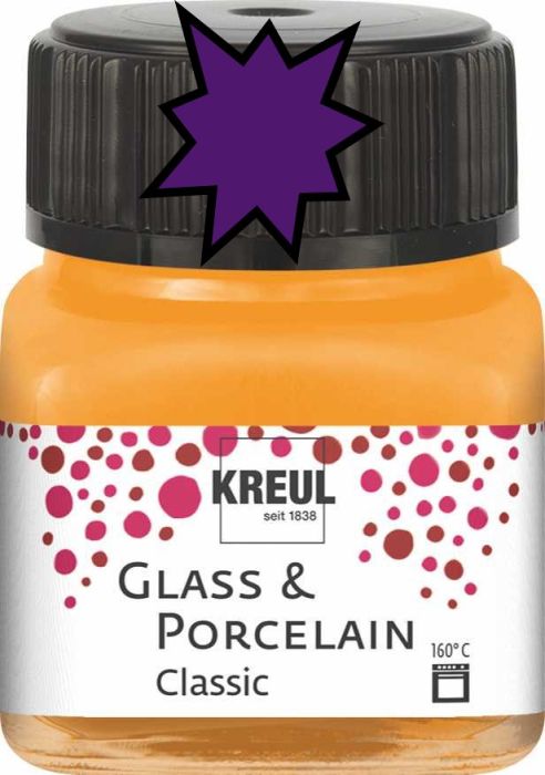 KREUL Glass & Porcelain Clasic - Глазурна боя за порцелан и стъкло, 20 мл. - VIOLET