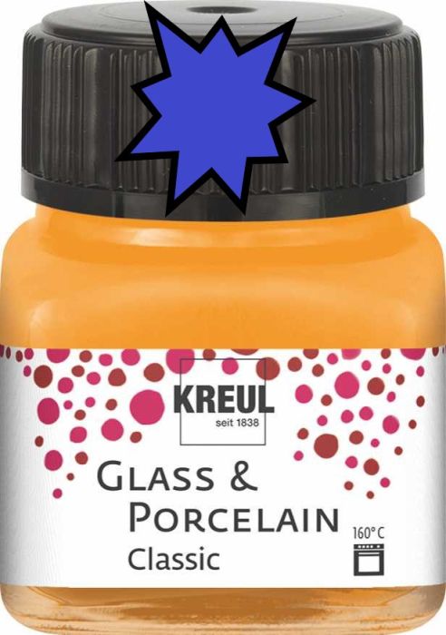 KREUL Glass & Porcelain Clasic - Глазурна боя за порцелан и стъкло, 20 мл. - COBALT BLUE