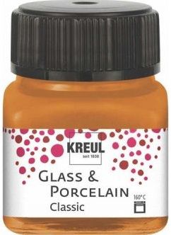 KREUL Glass & Porcelain Clasic - Глазурна боя за порцелан и стъкло, 20 мл. - METALLIC - GOLD BRONZE
