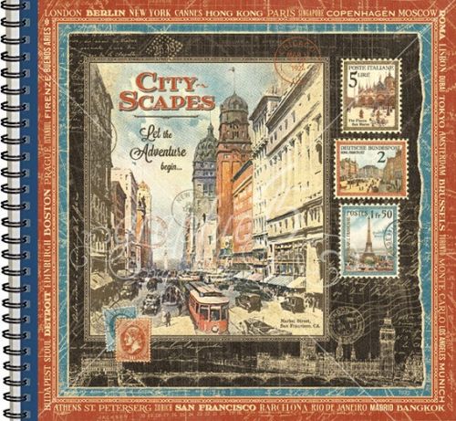 ALBUM SCRAPBOOKING # CITYSCAPES COLLECTION - Дизайнерски скрапбукинг албум 30,5 х 30,5 см.