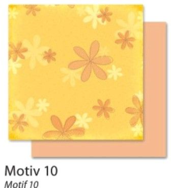 FB Flowers 10 - Дизайнерски картон с ембос-глитер елементи - 30,5 Х 30,5 см.