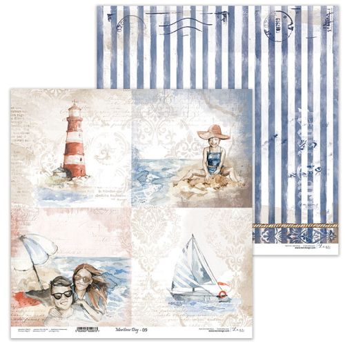 Lexi Design, Paper - Maritime Day 09 - Дизайнерски двустранен картон 30,5 х 30,5 см. 