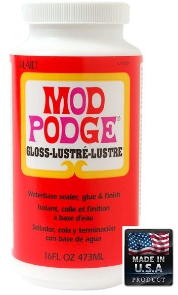 MOD PODGE GLOSS, USA - ЛАК / лепило за колажи "гланц" 473 мл.