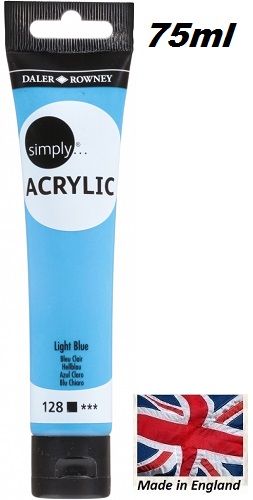 Акрилни бои Daler-Rowney SIMPLY 75 ml - 128 LIGHT BLUE