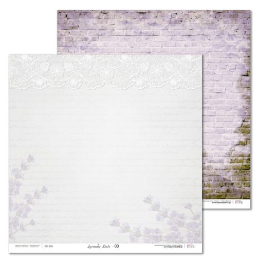 Laserowe LOVE, Paper - Lavender Date  03 - Дизайнерски двустранен картон 30,5 х 30,5 см. 