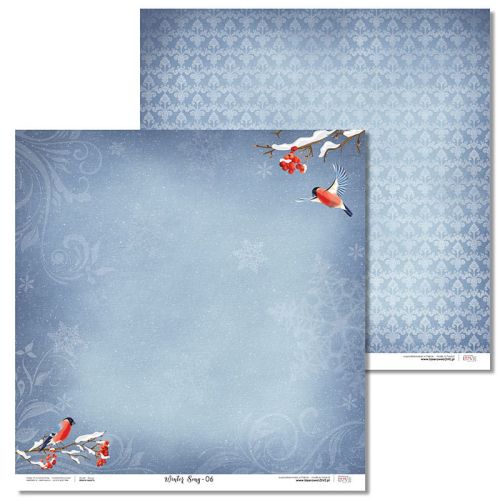 Lexi Design, Paper - Winter Song 06 - Дизайнерски двустранен картон 30,5 х 30,5 см. 