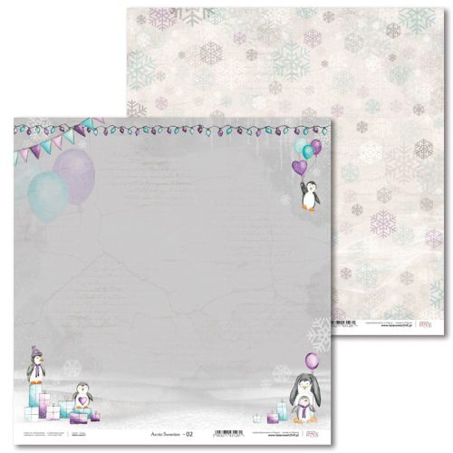Lexi Design, Paper - Arctic Sweeties 02 - Дизайнерски двустранен картон 30,5 х 30,5 см. 