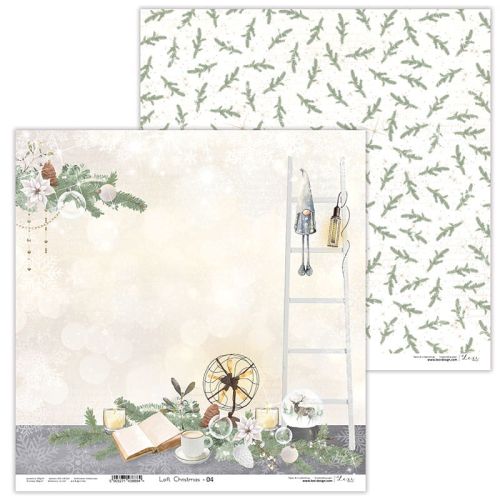 Lexi Design, Paper - Loft Christmas 04 - Дизайнерски двустранен картон 30,5 х 30,5 см. 