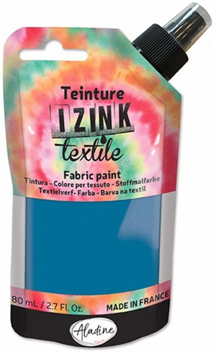 IZINK TEXTILE DYE, Made in France - Пигментна боя на Спрей за Батика върху текстил, 80 мл. - Sky