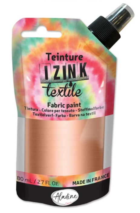 IZINK TEXTILE DYE, Made in France - Пигментна боя на Спрей за Батика върху текстил, 80 мл. - Copper