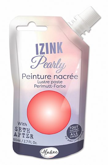IZINK PEARLY PAINT by Seth Apter - Универсална перлена боя  80мл - Coral Crush
