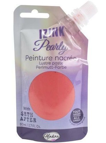 IZINK PEARLY PAINT by Seth Apter - Универсална перлена боя  80мл - Red