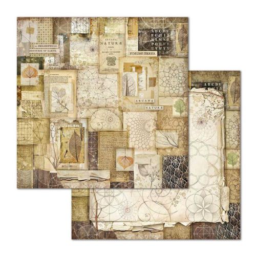 Stamperia, Forest natura patchwork12x12 Inch Paper Sheet 