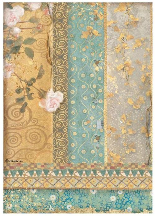 Stamperia, Rice Paper A4 Klimt Gold Ornaments