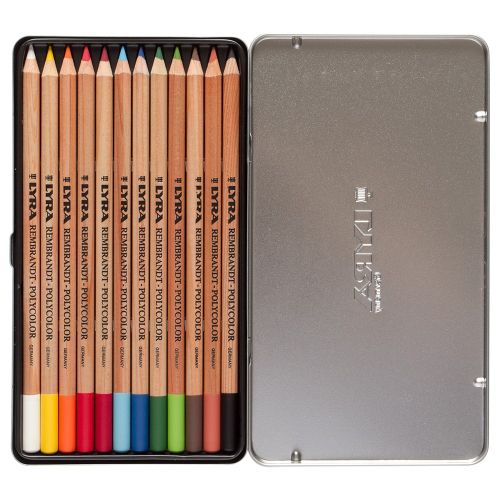 LYRA, REMBRAND # POLYCOLOR   12 - Професионална серия цветни моливи # Метална кутия 12цв