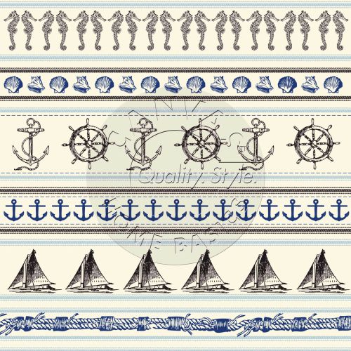 Canvas Corp Nautical Stripe Paper - Двустранен дизайнерски картон 30,5 х 30,5 см. 