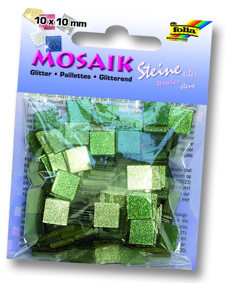 MOSAICS - Мозайка 700бр 5 х 5 мм 45gr GREEN GLITTER
