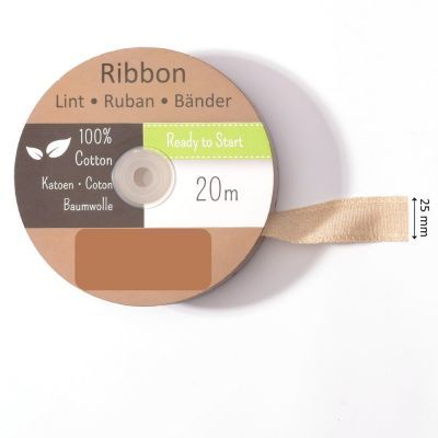 V.CREATIVE Ribbon 25mm x 20m   - Панделка 100% памук 