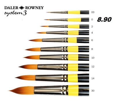 Daler–Rowney System 3 SY85 Acrylic Brushes 0 round - Четка синтетика №0