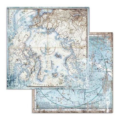 STAMPERIA, Arctic Antarctic Arctic Paper Sheets - Дизайнерски скрапбукинг картон 30,5 х 30,5 см.