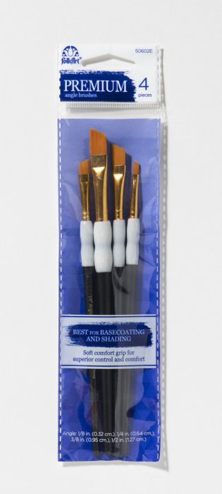 FOLK ART, Premium Angle Soft Grip Brushes 