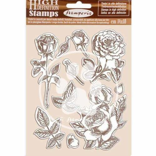 Natural Rubber Stamp Passion Rose - Гумен КЛИНГ печат 14 X 18 cm