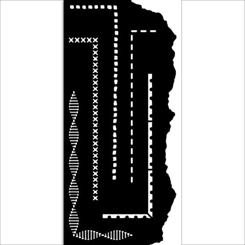 Thick Stencil 12x25cm Create Happiness Borders 2 - Плътен шаблон за многократна употреба 12 x 25 cm./ 0.5 mm. дебелина