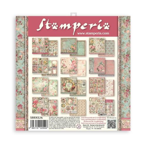 STAMPERIA, Rose Parfum 6x6 Inch Paper Pack - Дизайнерски блок 15.2 X 15.2CM