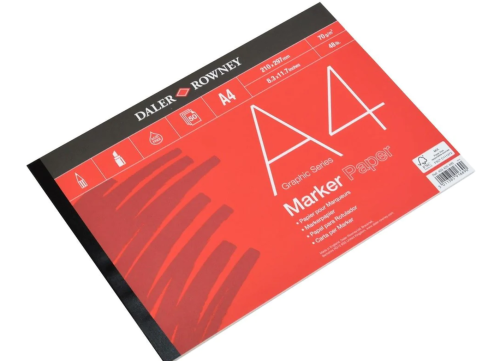 Daler-Rowney Graphic Series Marker Paper Pad А4 -  Блок за MARKER рисуване 50 листа / А4