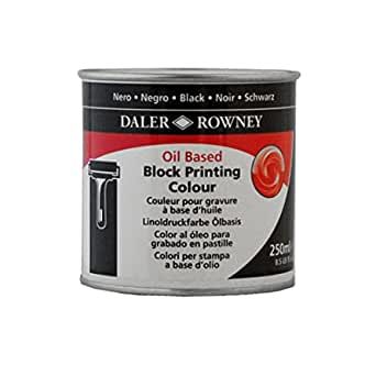 DR, Oil Block Printing 250ml Black - Боя на маслена основа  за линогравюра 250мл ЧЕРНО