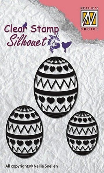 Nellie Snellen • Silhouet Clear Stamps Easter Eggs - Дизайн силиконов печат