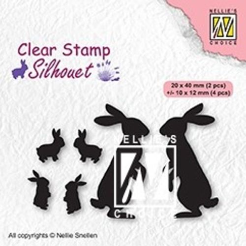 Nellie Snellen • Silhouet Spring Clear Stamps Rabbits - Дизайн силиконов печат