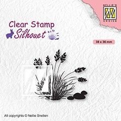 Nellie Snellen • Silhouet Spring Clear Stamps Blooming Grass-4  - Дизайн силиконов печат