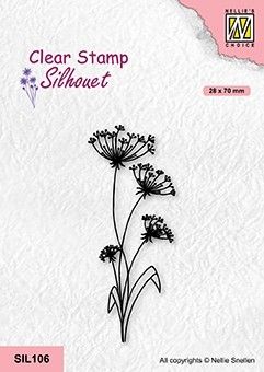 Nellie Snellen • Silhouet Flowers Clear Stamps-19 - Дизайн силиконов печат