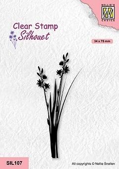 Nellie Snellen • Silhouet Flowers Clear Stamps-20 - Дизайн силиконов печат