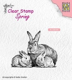 Nellie Snellen • Spring Clear Stamps Rabbit Family - Дизайн силиконов печат
