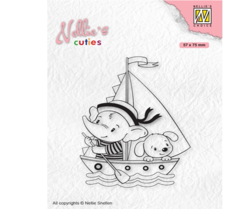 Nellie Snellen • Silhouet Clear Stamps Girl With Bear