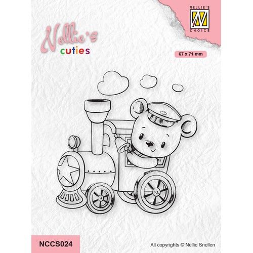 Nellie Snellen • Nellie's Cuties Clear Stamp Train Engineer - Дизайн силиконов печат