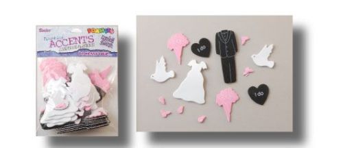 Darice • Foam stickers 66 pcs, Wedding - 3D комплект стикер елементи 