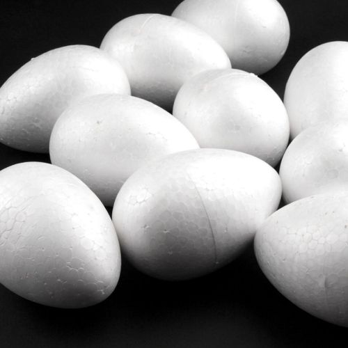 EGG Polystyrene  60x45mm white - Стиропорени яйца 10 бр 