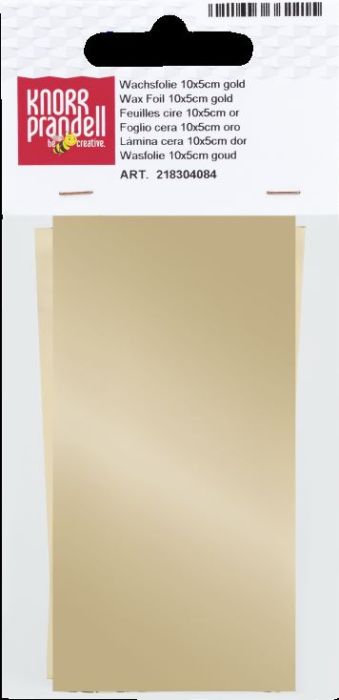 Листи восъчно фолио, Злато 2 бр., за свещи - Wax Foil 100 x 50 mm gold-colour 